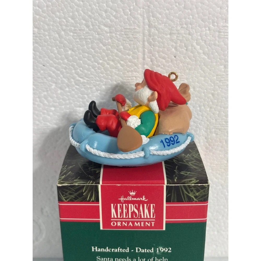 Hallmark Keepsake Ornament 1992 Rapid Delivery Elf‎ Kayak Christmas Tree Decor